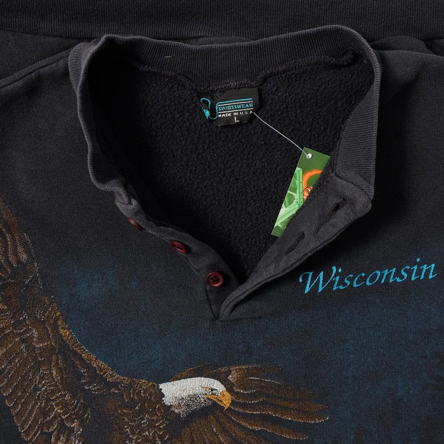 VIntage Wisconsin Eagle Sweater Large 