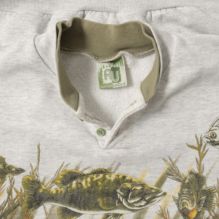 Vintage Fishes Sweater Large 