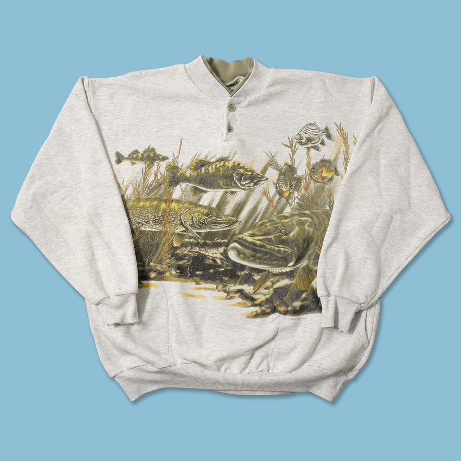 Vintage Fishes Sweater Large 