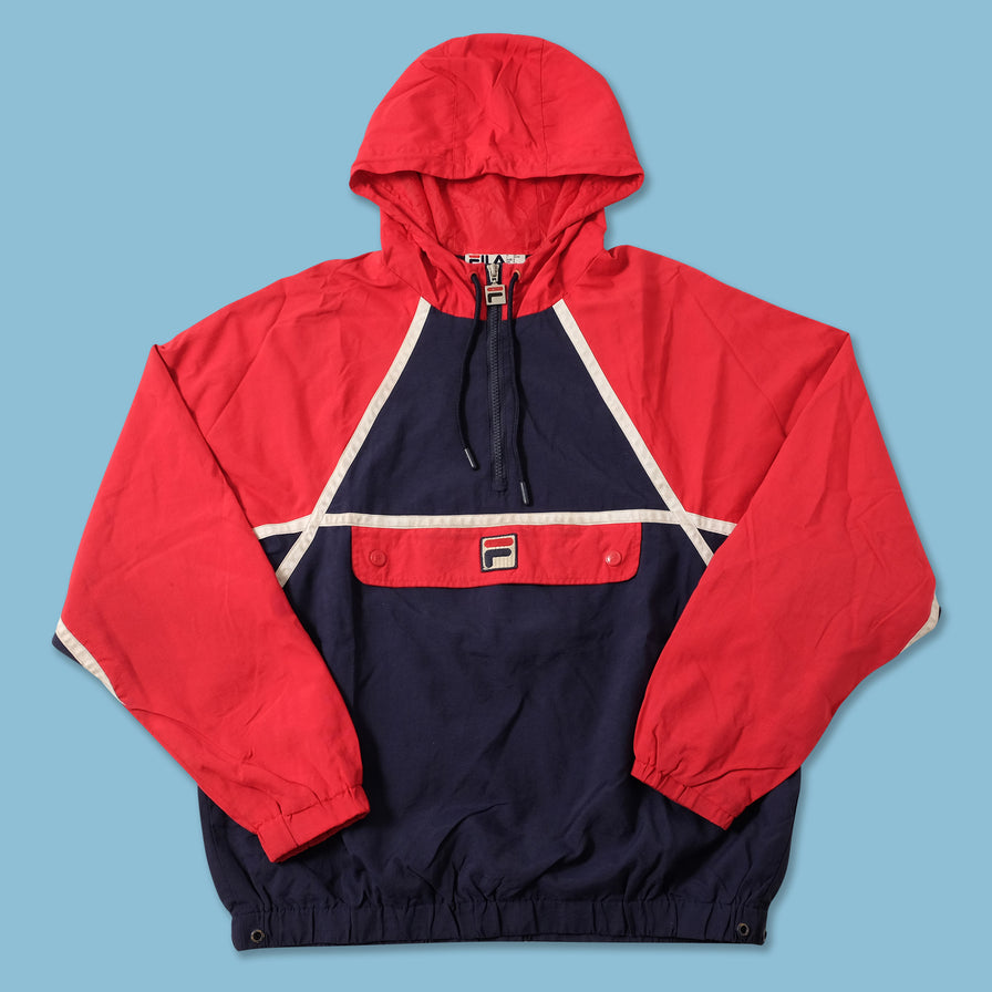 Fila Q Zip Windbreaker Small Double Double Vintage