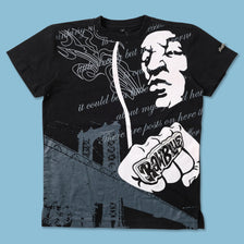 Y2K Raw Blue T-Shirt Medium 