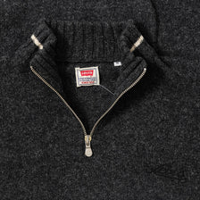 Vintage Levis Q-Zip Knit Sweater Small 
