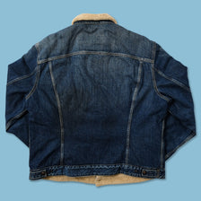 Vintage Levis Faux Fur Lined Denim Jacket 2XLarge 
