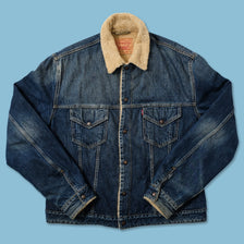Vintage Levis Faux Fur Lined Denim Jacket 2XLarge 