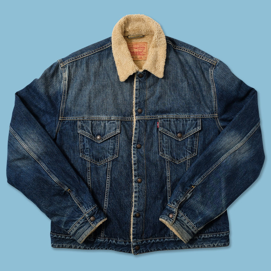 Vintage Levis Faux Fur Lined Denim Jacket 2XLarge 