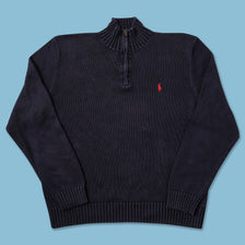 Polo Ralph Lauren Q-Zip Knit Sweater Large 