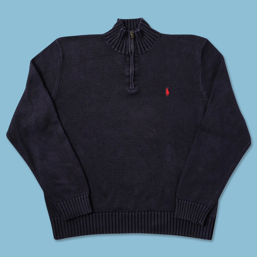 Polo Ralph Lauren Q-Zip Knit Sweater Large 