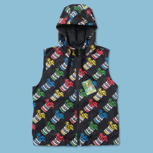 Vintage Iceberg Hooded Reversible Vest Small 