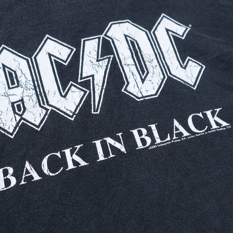 Vintage ACDC Back in Black T-Shirt Large / XLarge