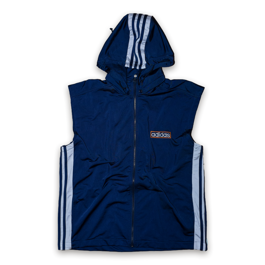 adidas adiBreak Hooded Vest Large Double Double Vintage