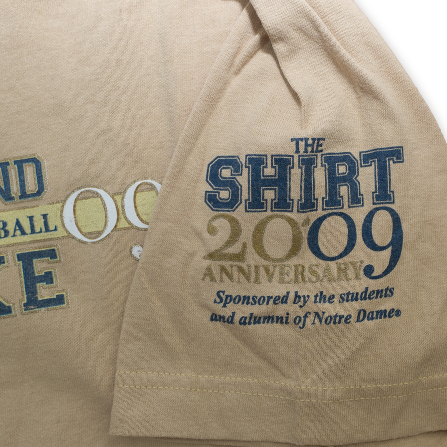 adidas Notre Dame University Football T-Shirt Small - Double Double Vintage