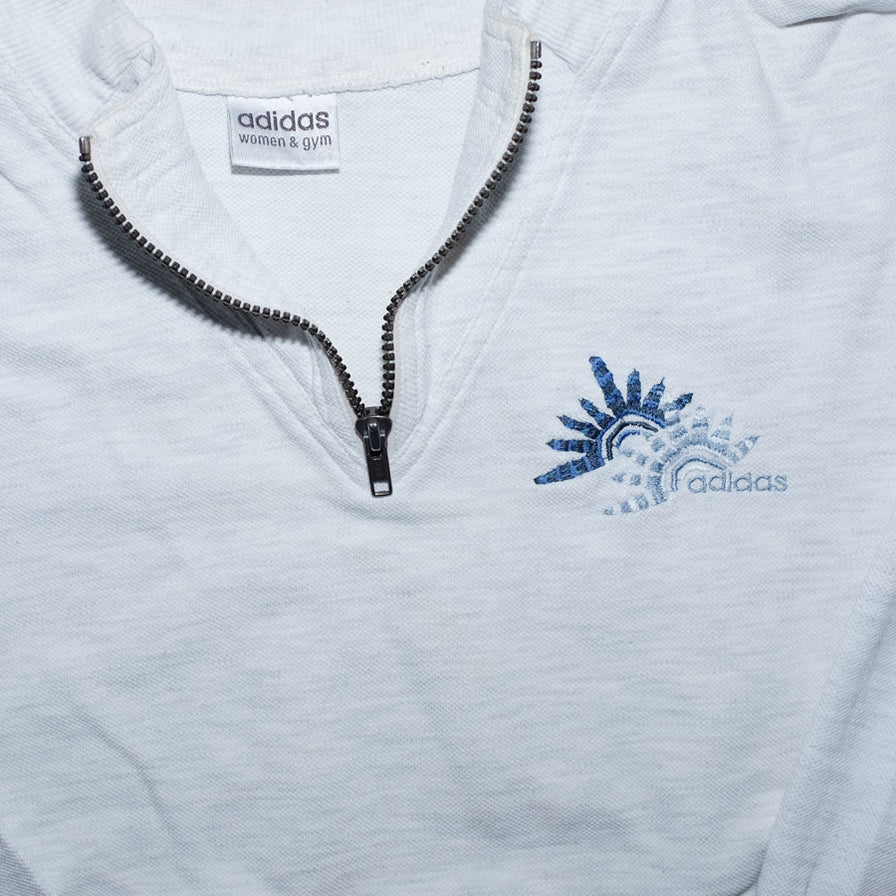 Vintage adidas Women's Q-Zip Sweater Medium - Double Double Vintage