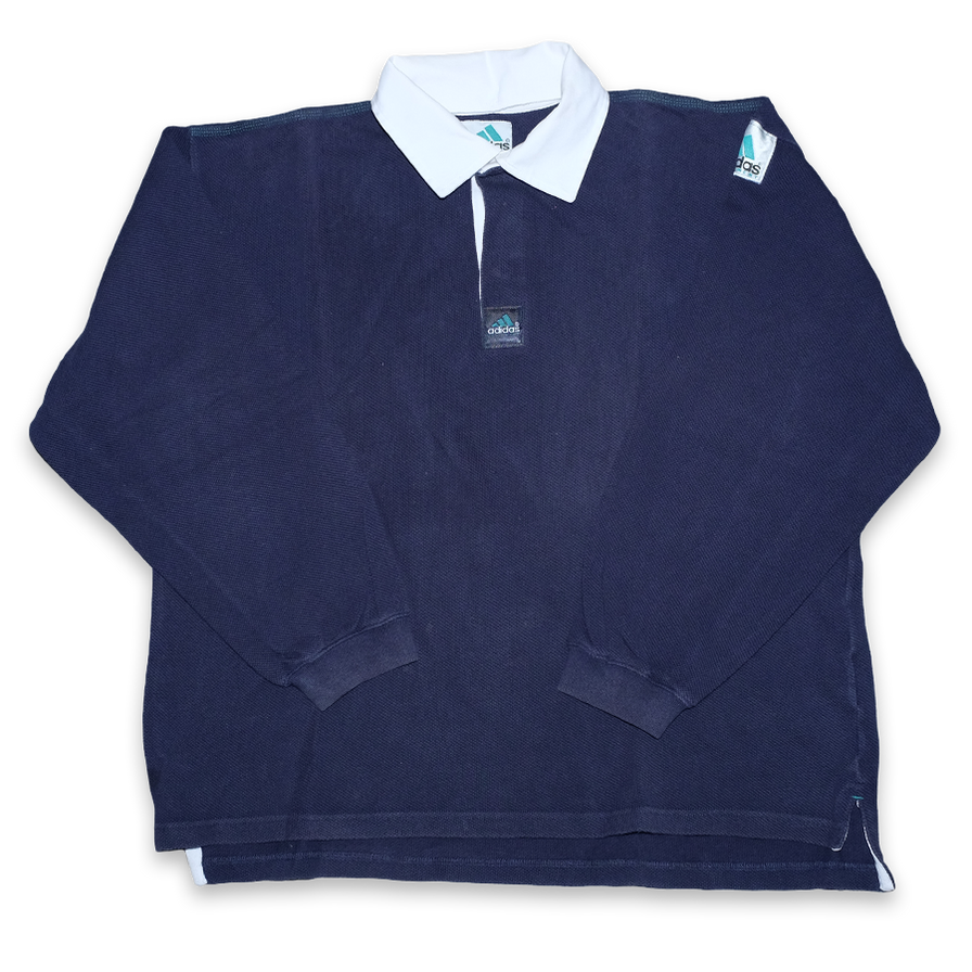 Vintage adidas Equipment Long Polo Medium - Double Double Vintage