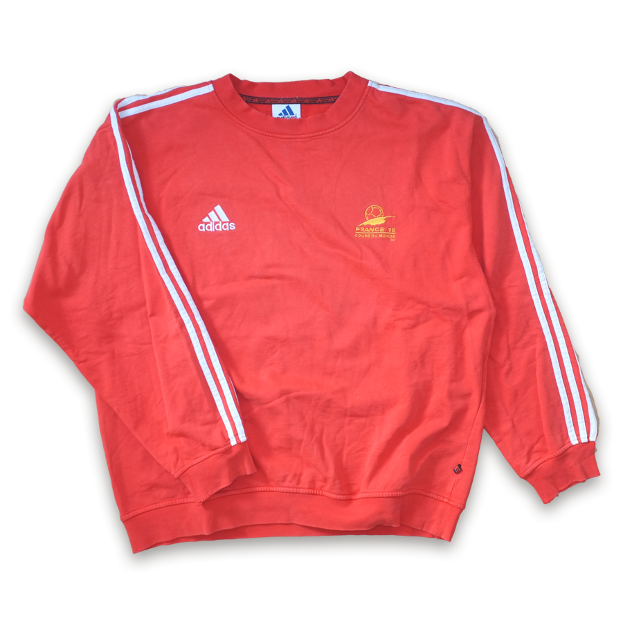 Vintage Adidas Sweat Shirt Adidas Rouge Adidas World Cup Crewneck