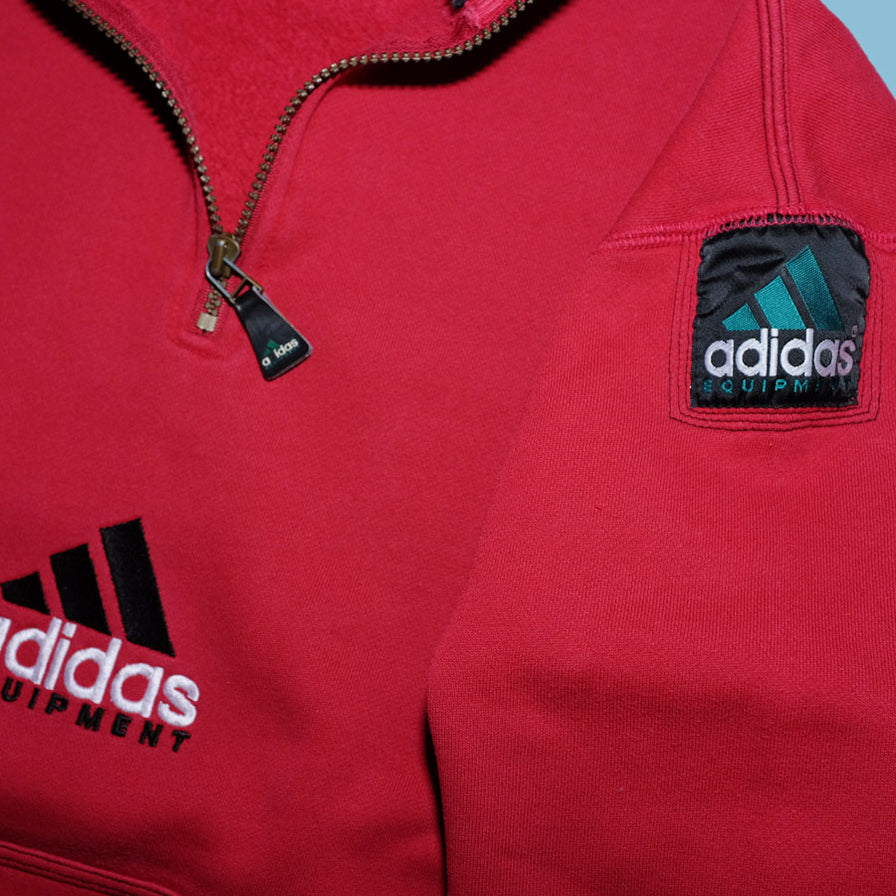 Vintage adidas Equipment Q-Zip Sweater Medium - Double Double Vintage