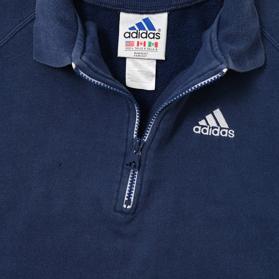 Vintage adidas Q-Zip Sweater Large