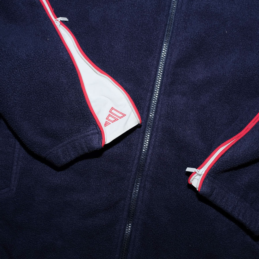 Vintage adidas Fleece Jacket Large / XLarge - Double Double Vintage