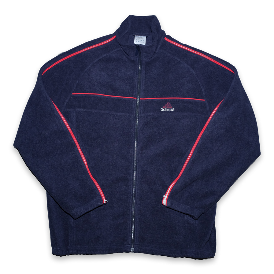 Vintage adidas Fleece Jacket Large / XLarge - Double Double Vintage