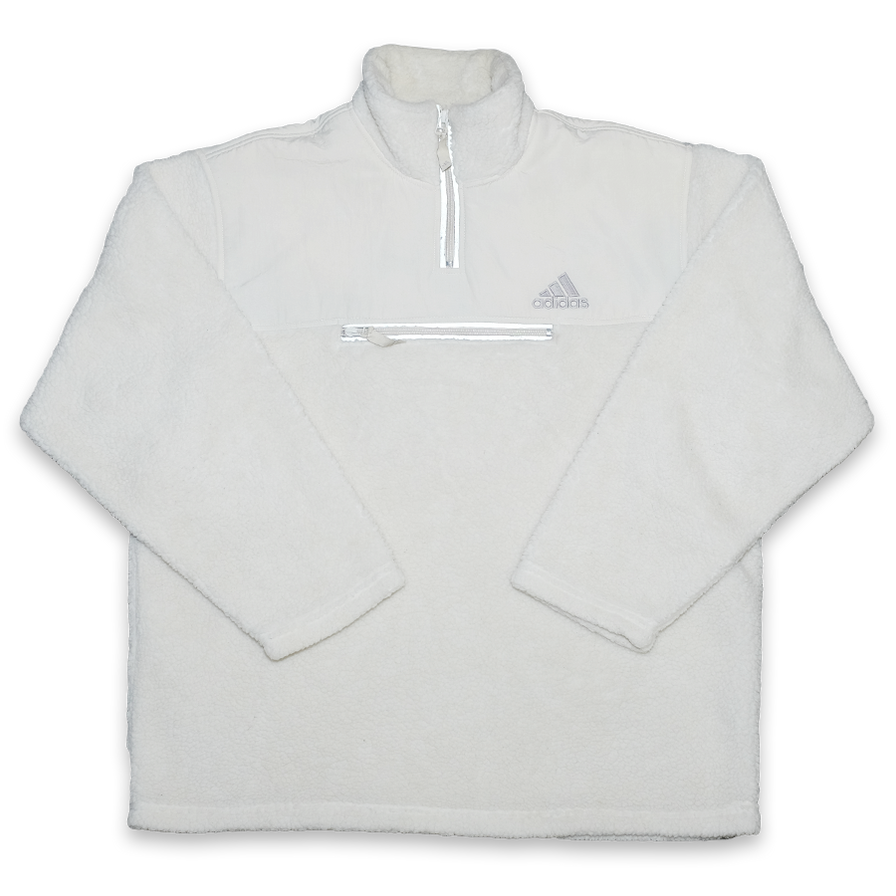 Vintage adidas Q-Zip Polar Fleece Large / XLarge - Double Double Vintage