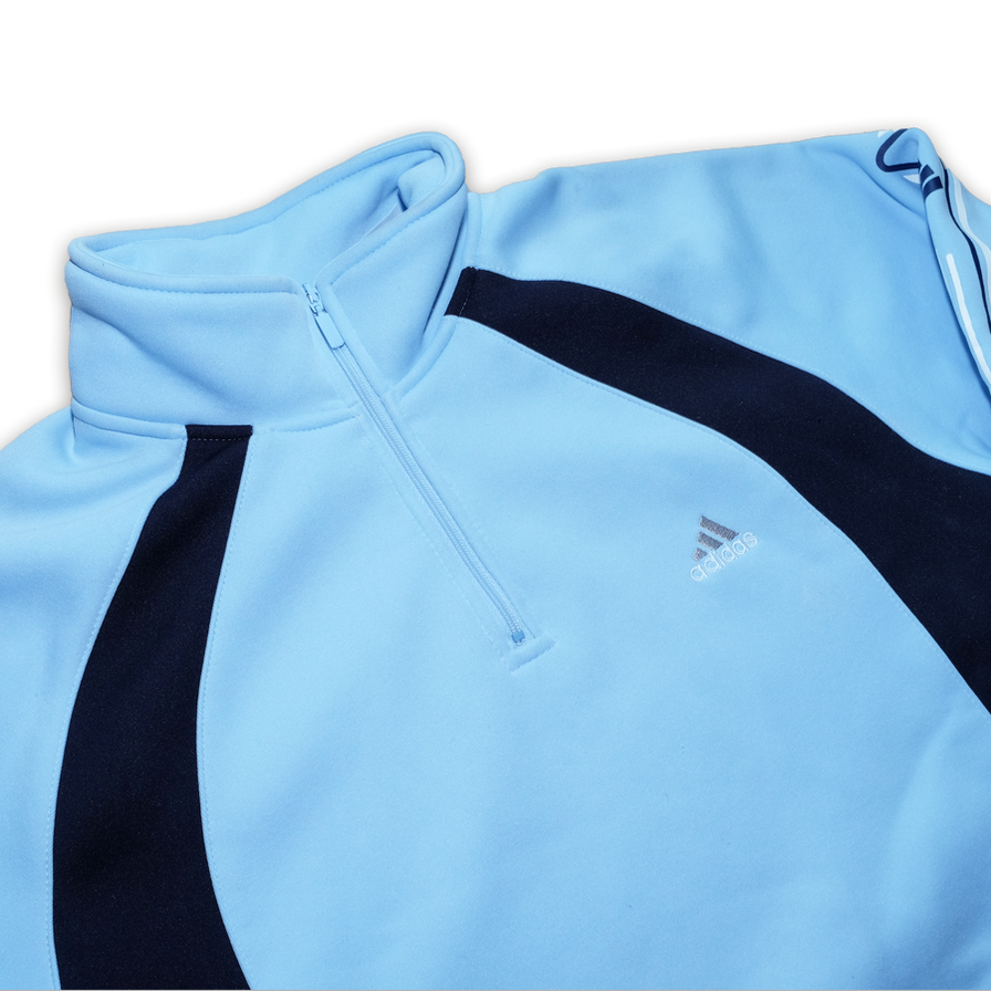 adidas Half Zip Athletic Sweater Small - Double Double Vintage