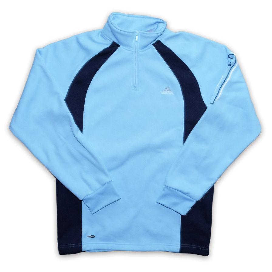 adidas Half Zip Athletic Sweater Small - Double Double Vintage