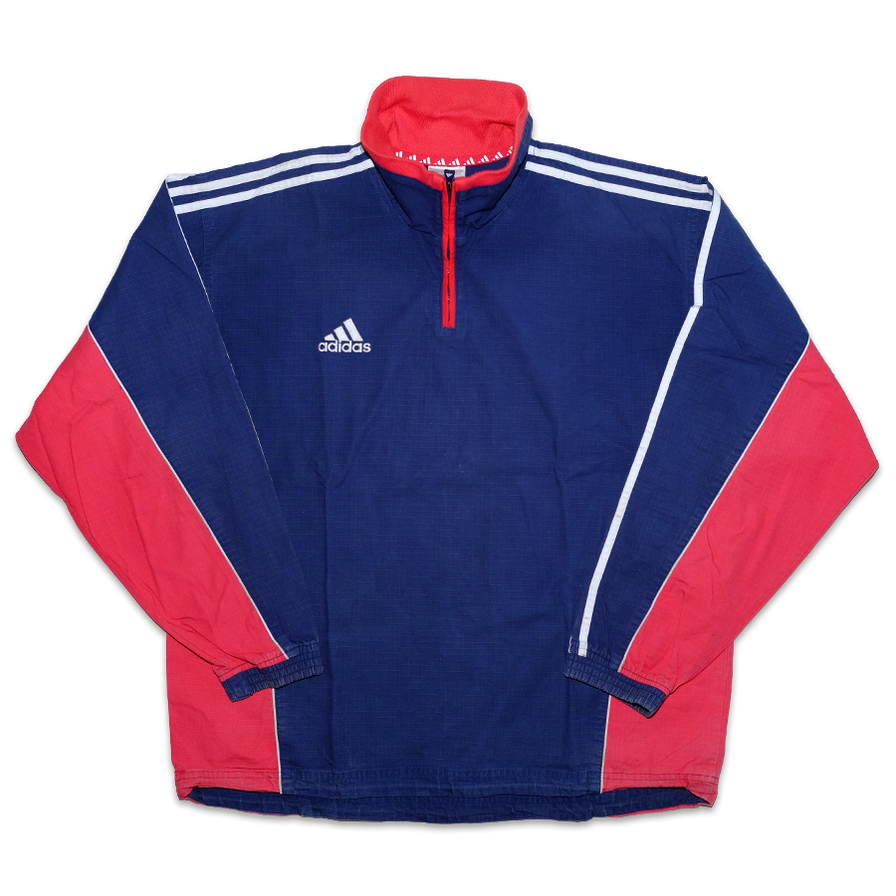 Vintage adidas Ripstop Half Zip Sweater XLarge - Double Double Vintage
