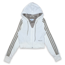 Vintage Women adidas Cropped Zip Hoodie Small - Double Double Vintage