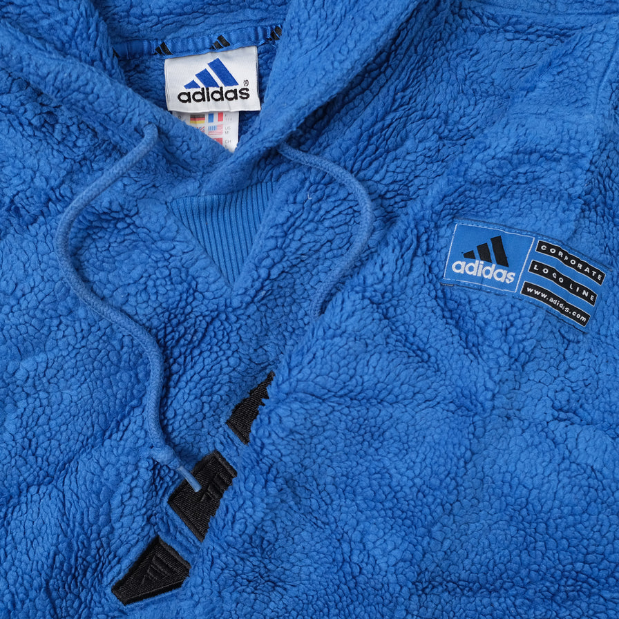 Vintage adidas Fleece Hoody Large Double Double Vintage