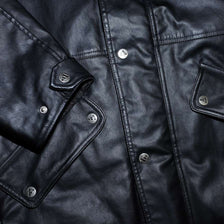 Vintage adidas Leather Coach Jacket Large