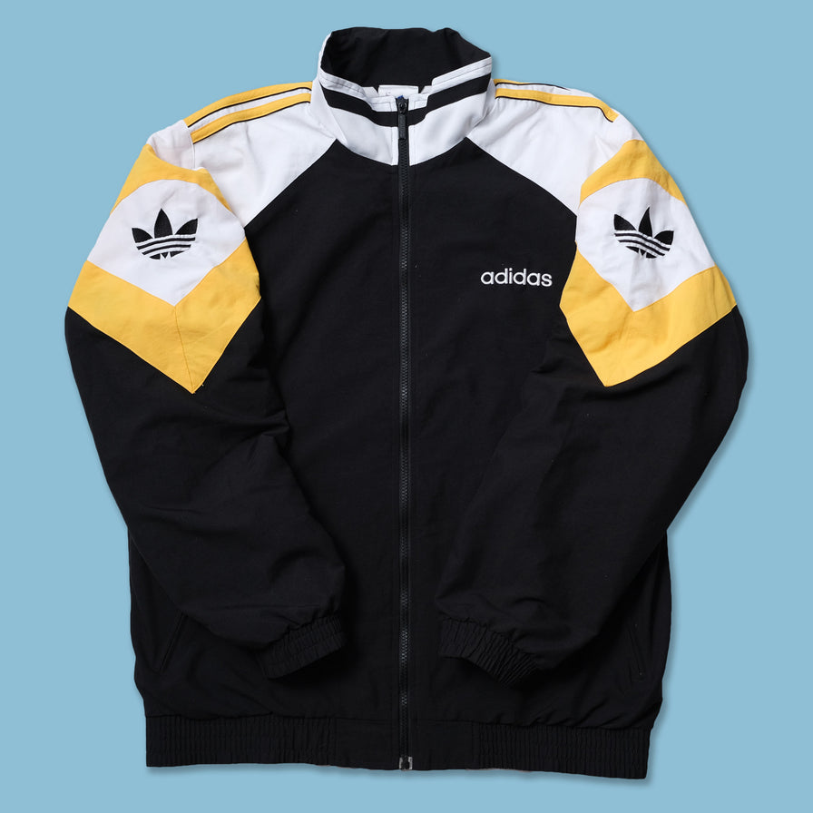 Black yellow adidas jacket best sale