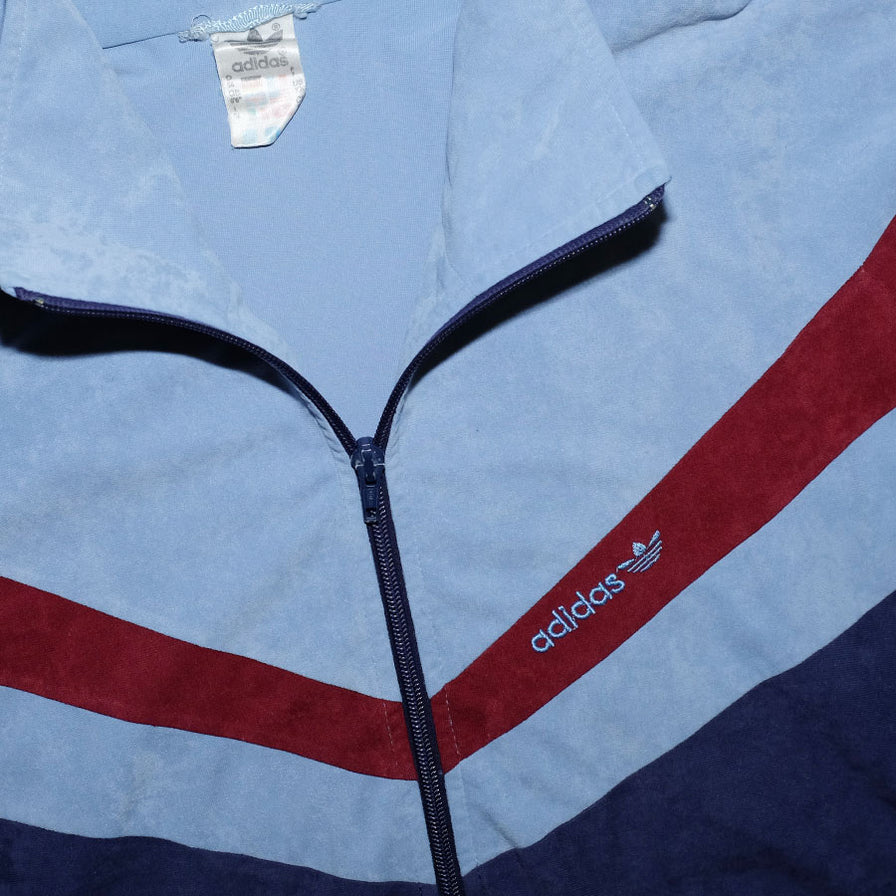 Vintage adidas Velour Track Jacket XLarge - Double Double Vintage