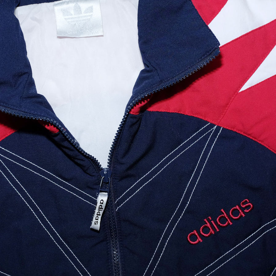 Adidas navy and red jacket shop