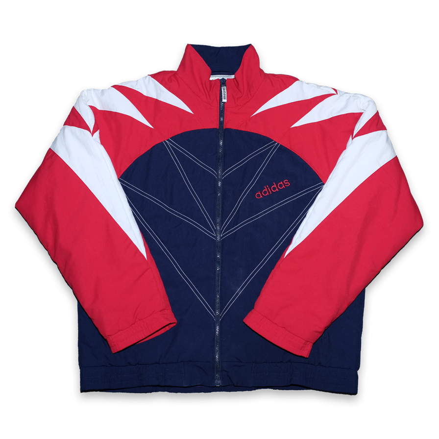 Adidas navy and red jacket best sale