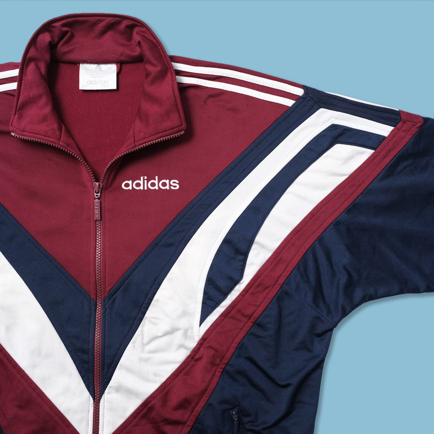 Vintage 90's blue and burgundy adidas track sales jacket