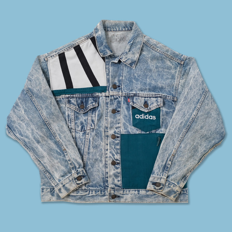 adidas x Levis Denim Jacket Medium Double Double Vintage
