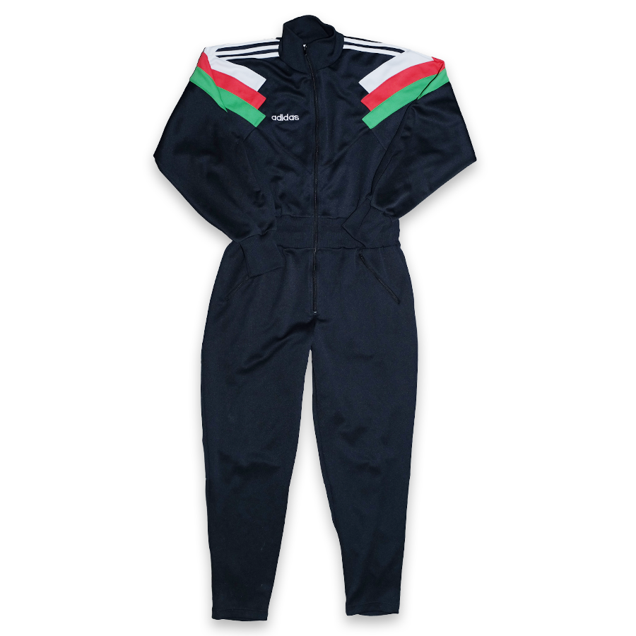 Black and green adidas tracksuit sales