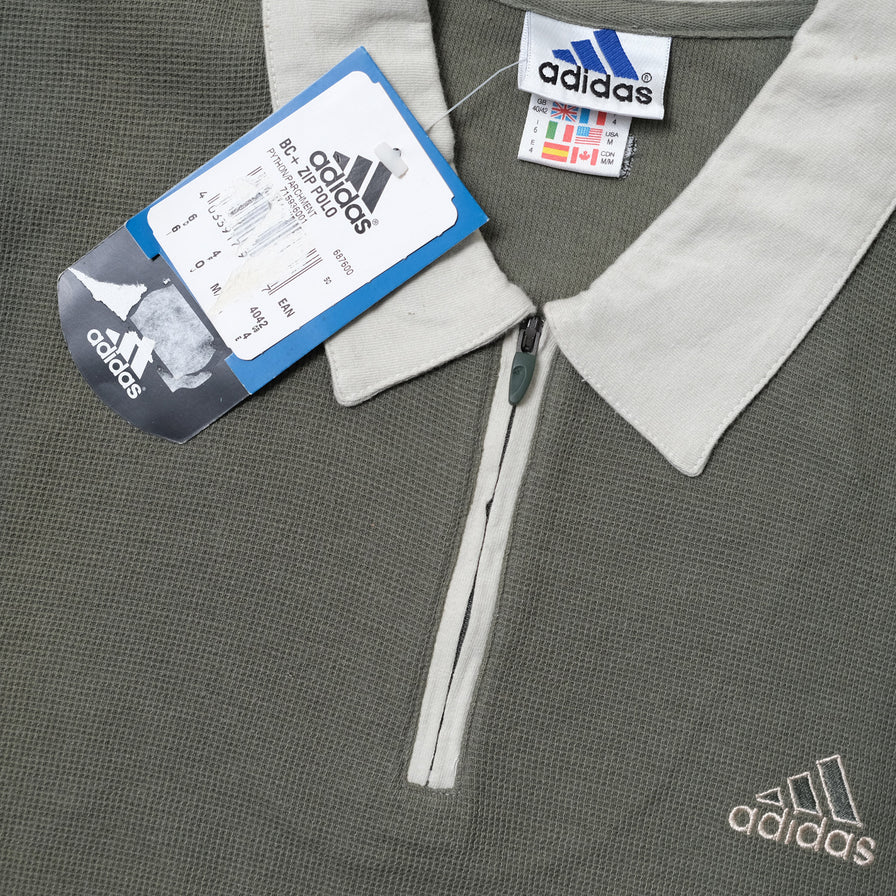 Vintage Deadstock adidas Q-Zip Polo Medium