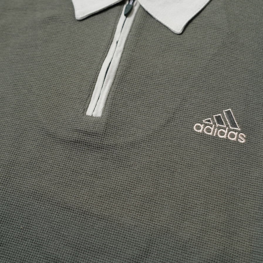 Vintage Deadstock adidas Q-Zip Polo Medium