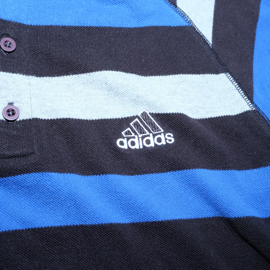 Vintage adidas Stripe Polo Medium - Double Double Vintage