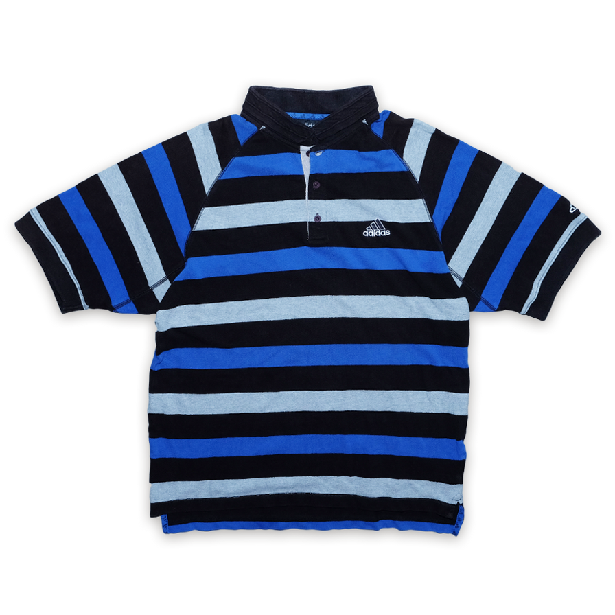 Vintage adidas Stripe Polo Medium - Double Double Vintage