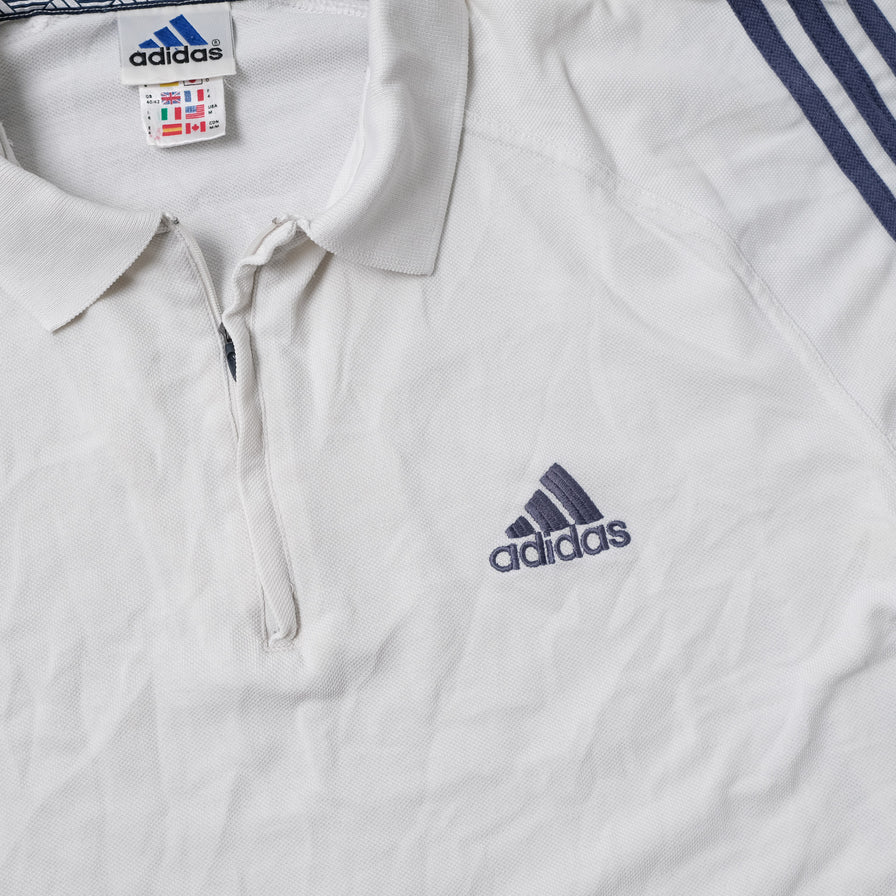 Vintage adidas Q-Zip Polo Medium