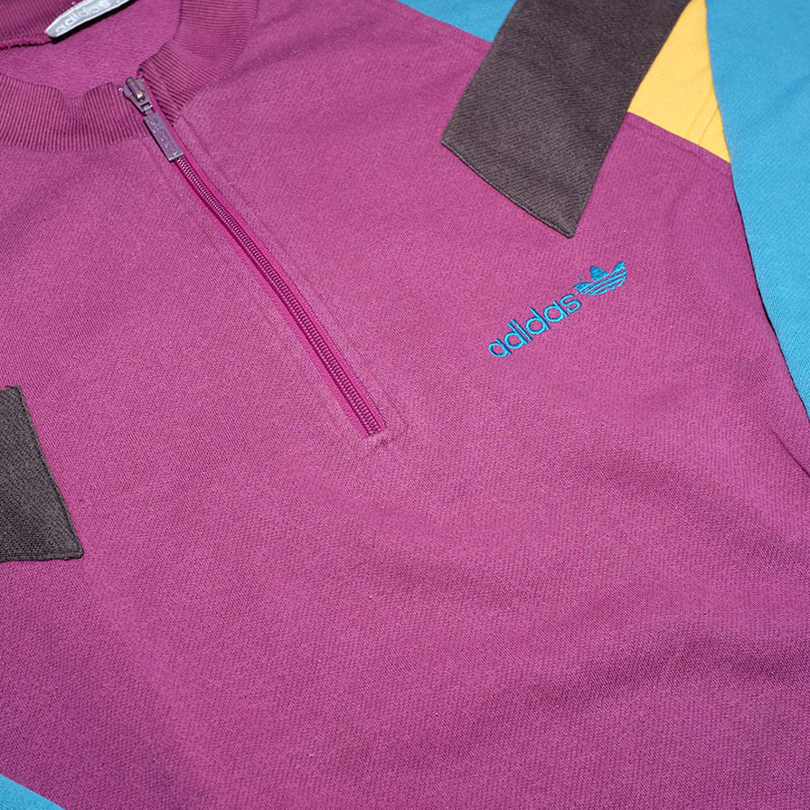 Vintage adidas Q-Zip Sweater Large - Double Double Vintage
