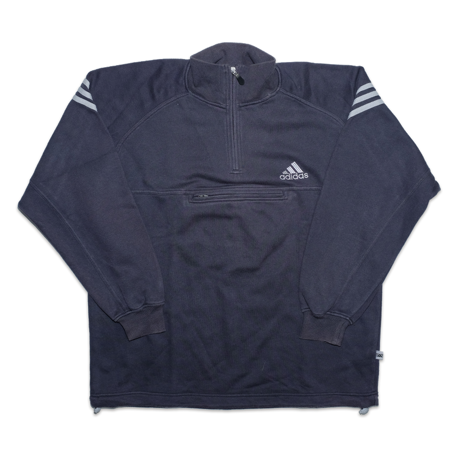 Vintage adidas Q-Zip Sweater Large / XLarge - Double Double Vintage