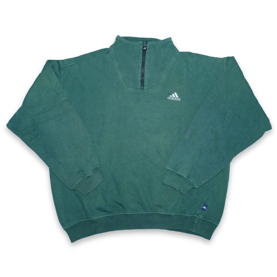 Vintage adidas Q-Zip Sweater Medium - Double Double Vintage