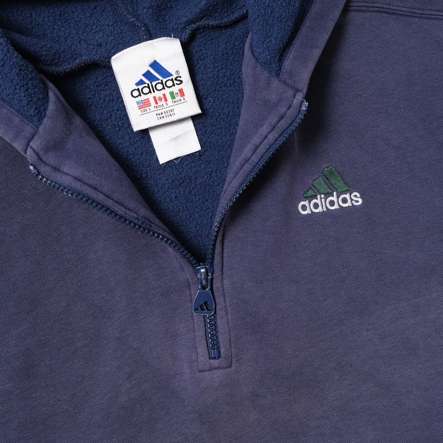 Vintage adidas Women's Q-Zip Hoody Medium / Large