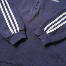 Vintage adidas Women's Q-Zip Hoody Medium / Large