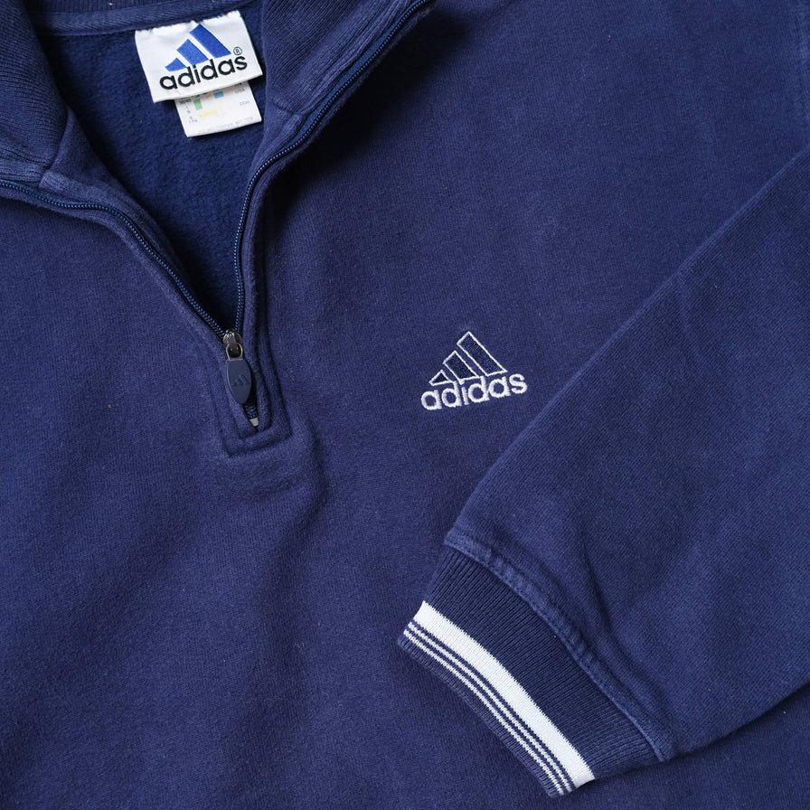 Vintage adidas Q-Zip Sweater Medium