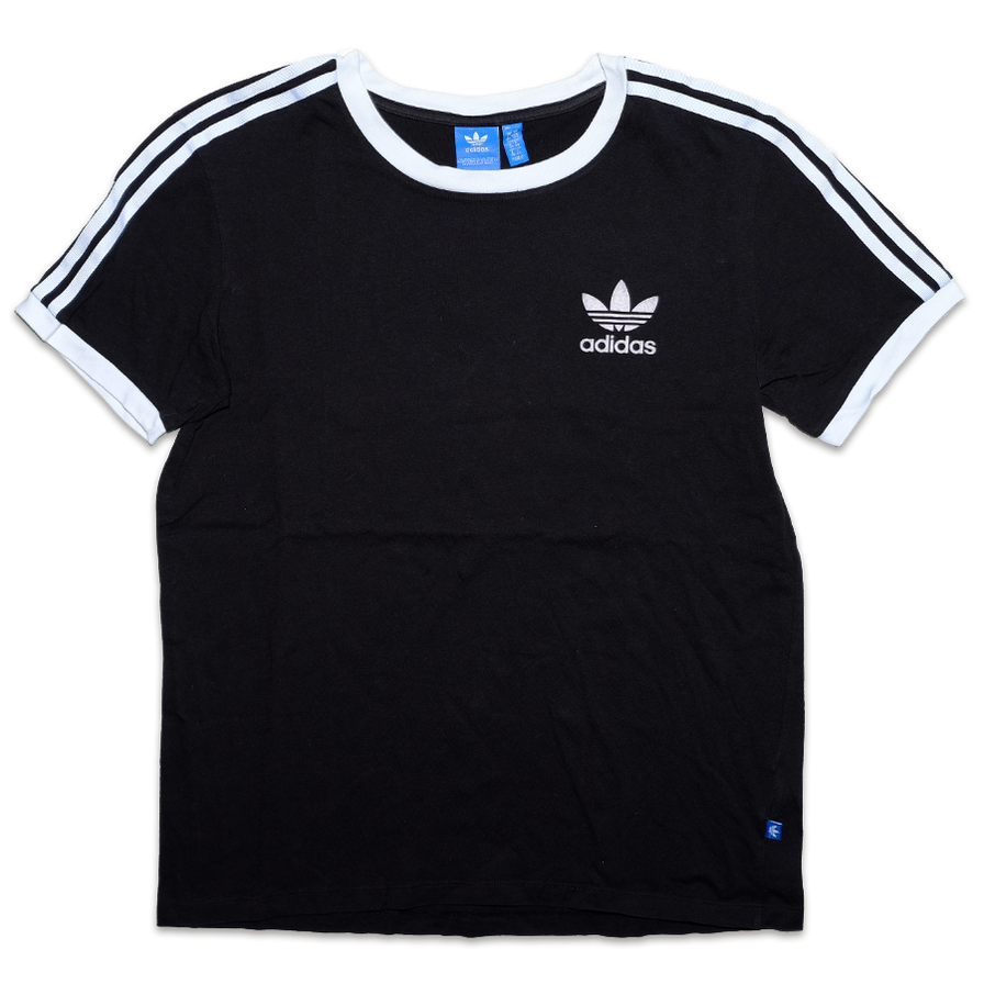 adidas Originals Women s Ringer T Shirt Medium Large Double Double Vintage