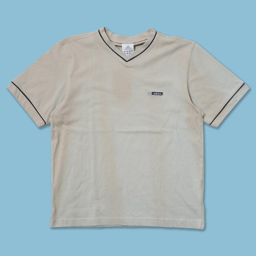 Vintage Deadstock adidas V-Neck T-Shirt Small
