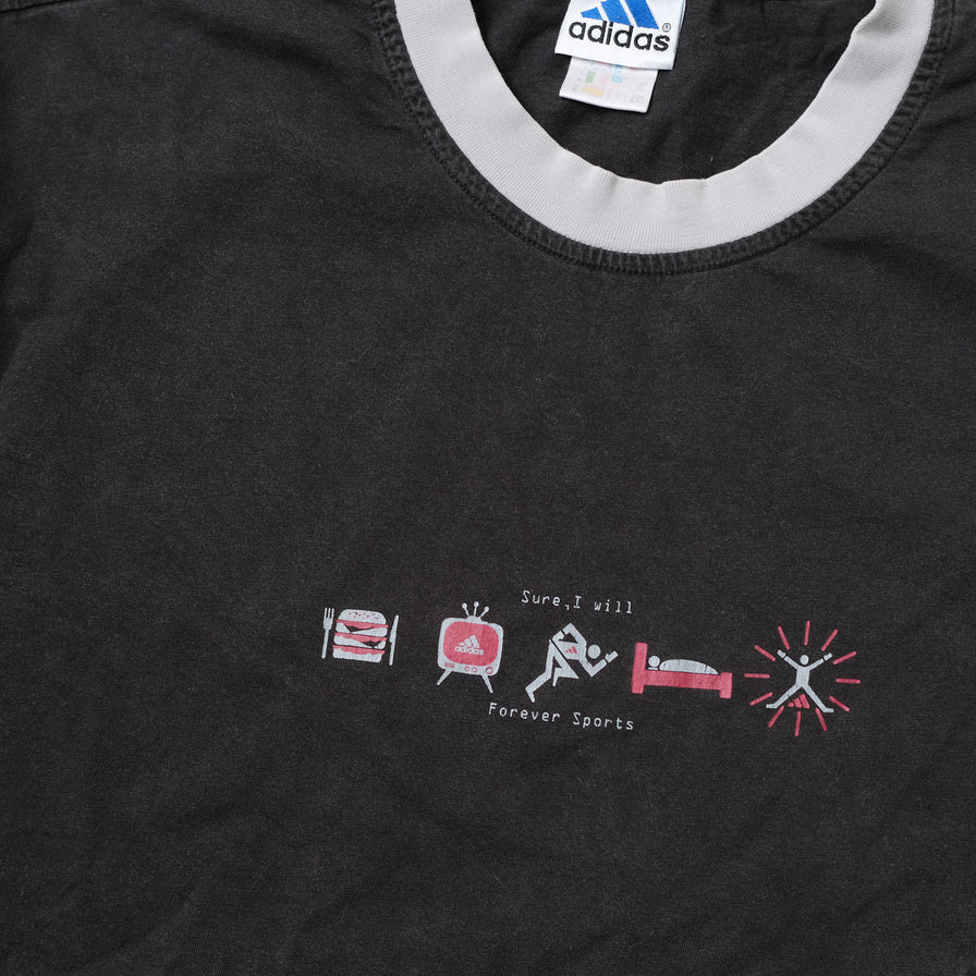 Vintage adidas Ringer T-Shirt XLarge